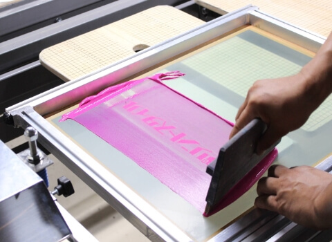 プリント・刺繍印字作業の工程一例その2