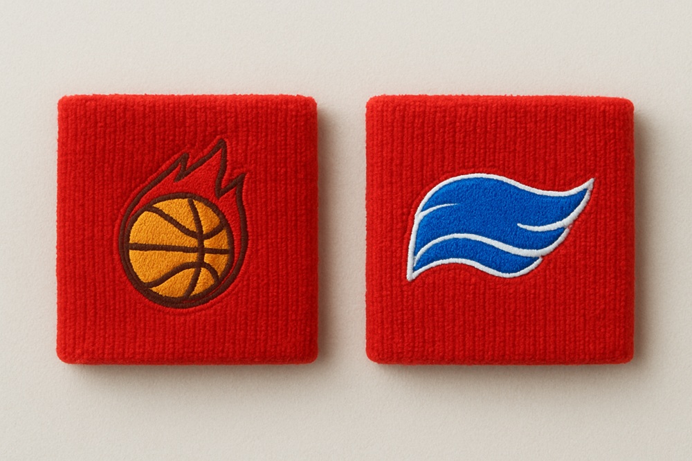 ロゴ刺繍入りリストバンド