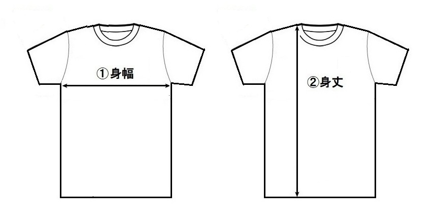 Tシャツサイズの詳細
